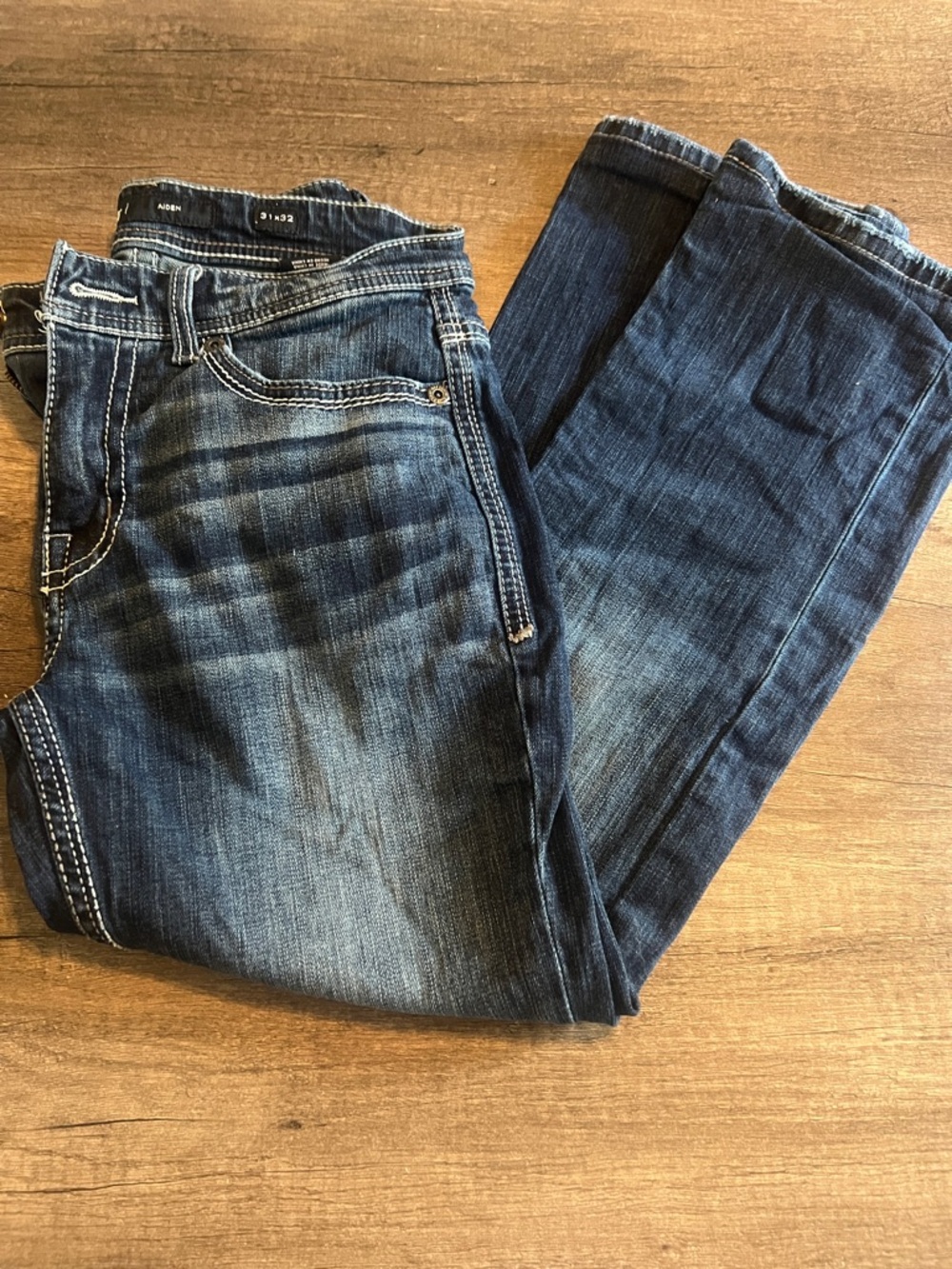 BKE Dark Blue Faded Slim Jeans